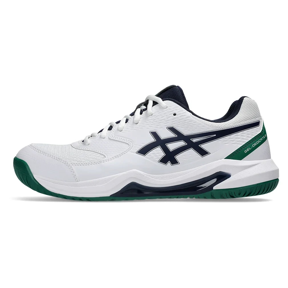Men's GEL-Dedicate 8 Wide Tennis Shoes White and Midnight