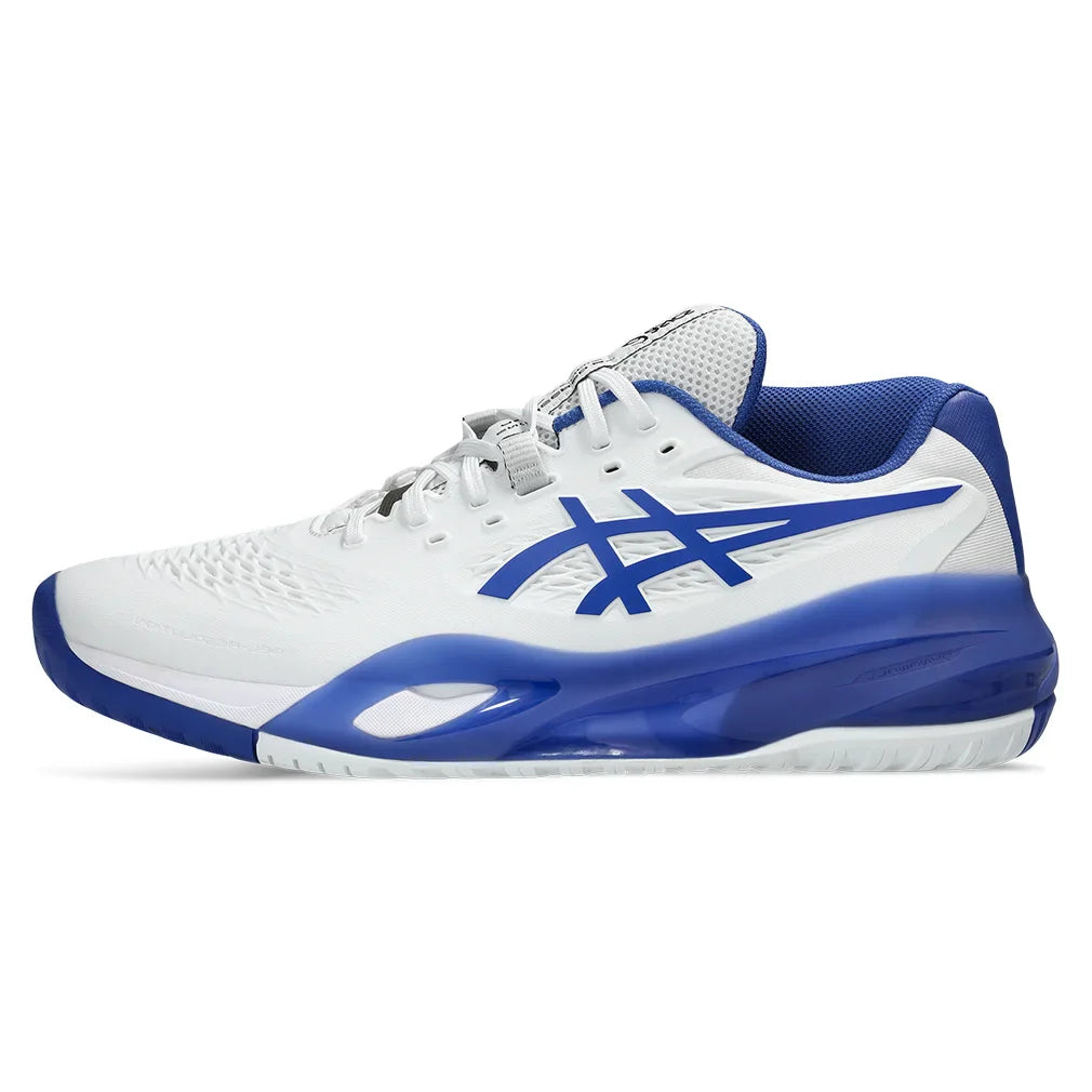 Men's GEL-Resolution X Tennis Shoes White and Dark Cobalt