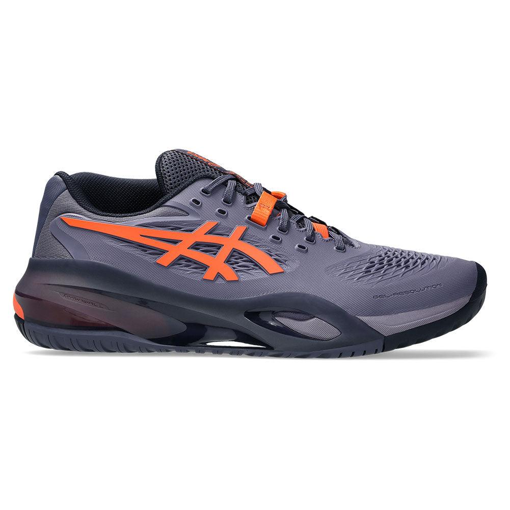 Men's GEL-Resolution X Tennis Shoes Greyish Purple and Nova Orange
