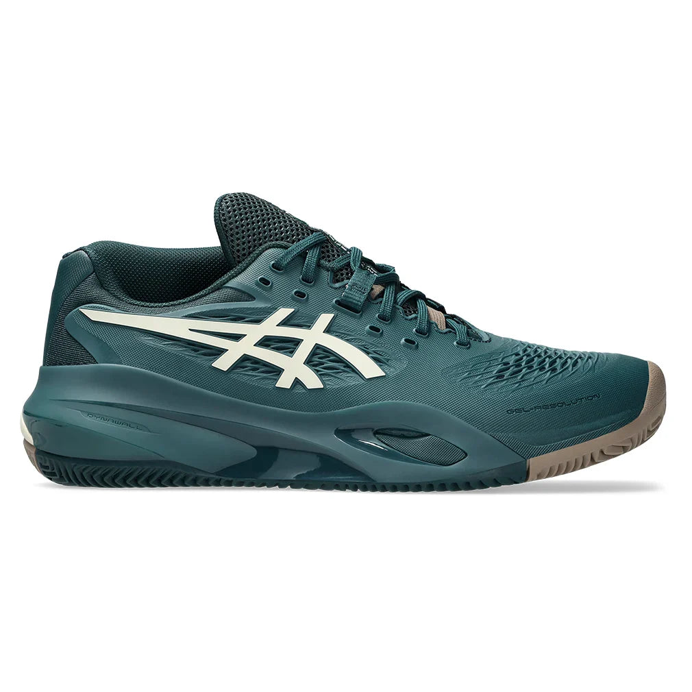 Men's GEL-Resolution X Clay Tennis Shoes Saxon Green and Birch