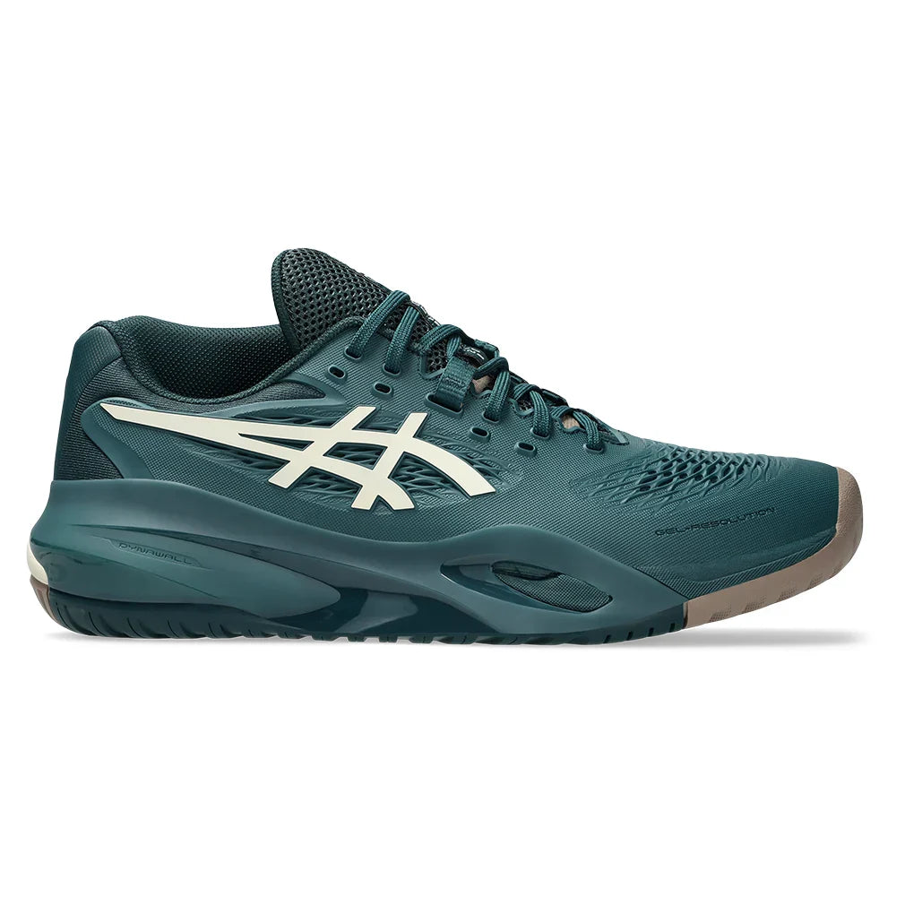 Men's GEL-Resolution X Wide Tennis Shoes Saxon Green and Birch