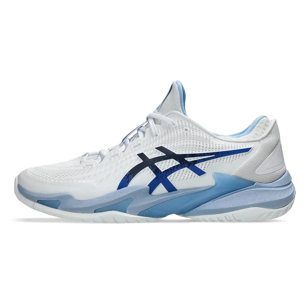 Men's Court FF 3 Novak Tennis Shoes White and Tuna Blue