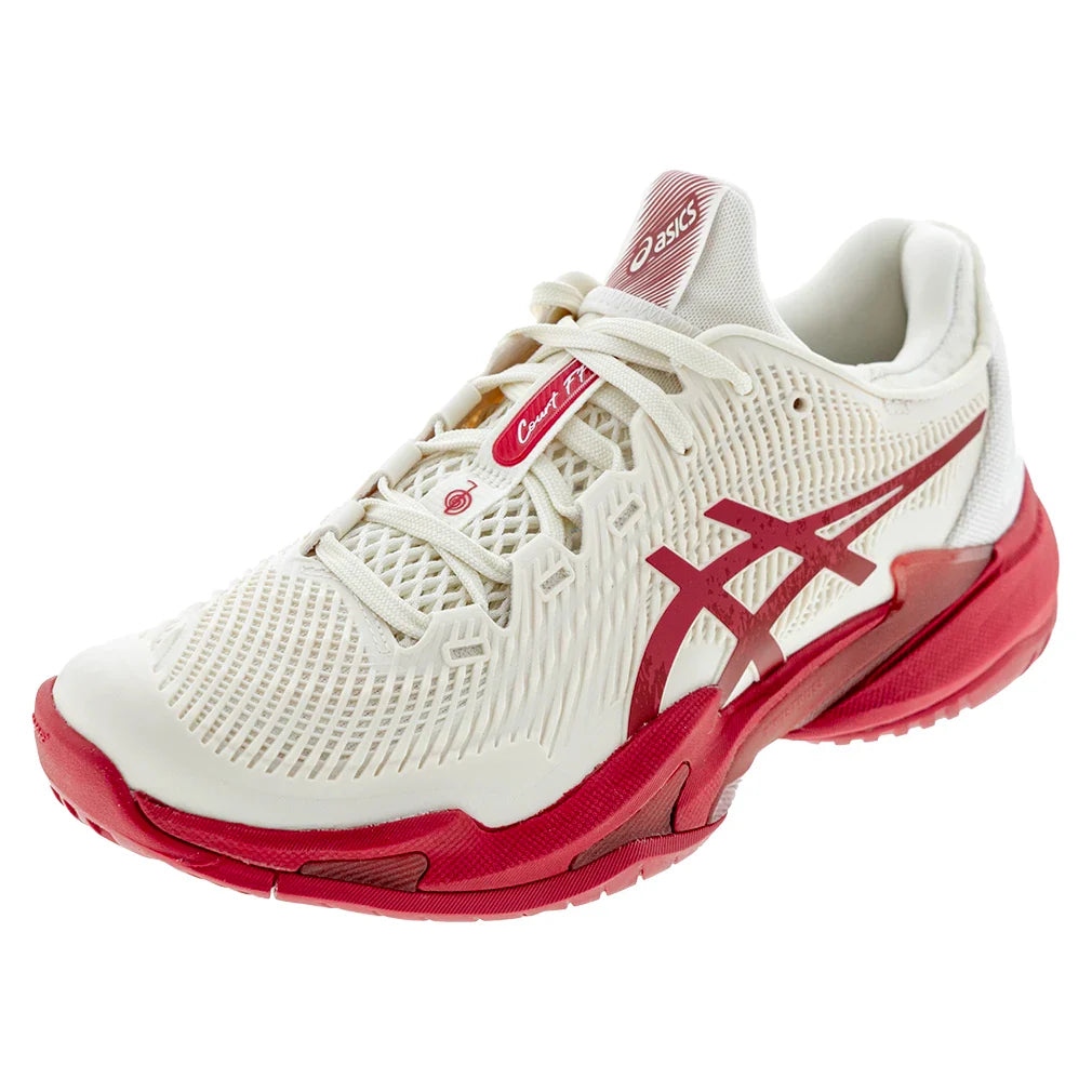 Men's Court FF 3 Novak Tennis Shoes Cream and Classic Red