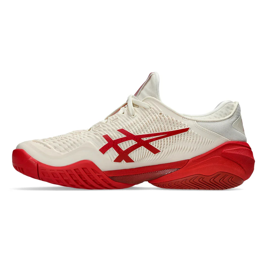 Men's Court FF 3 Novak Tennis Shoes Cream and Classic Red