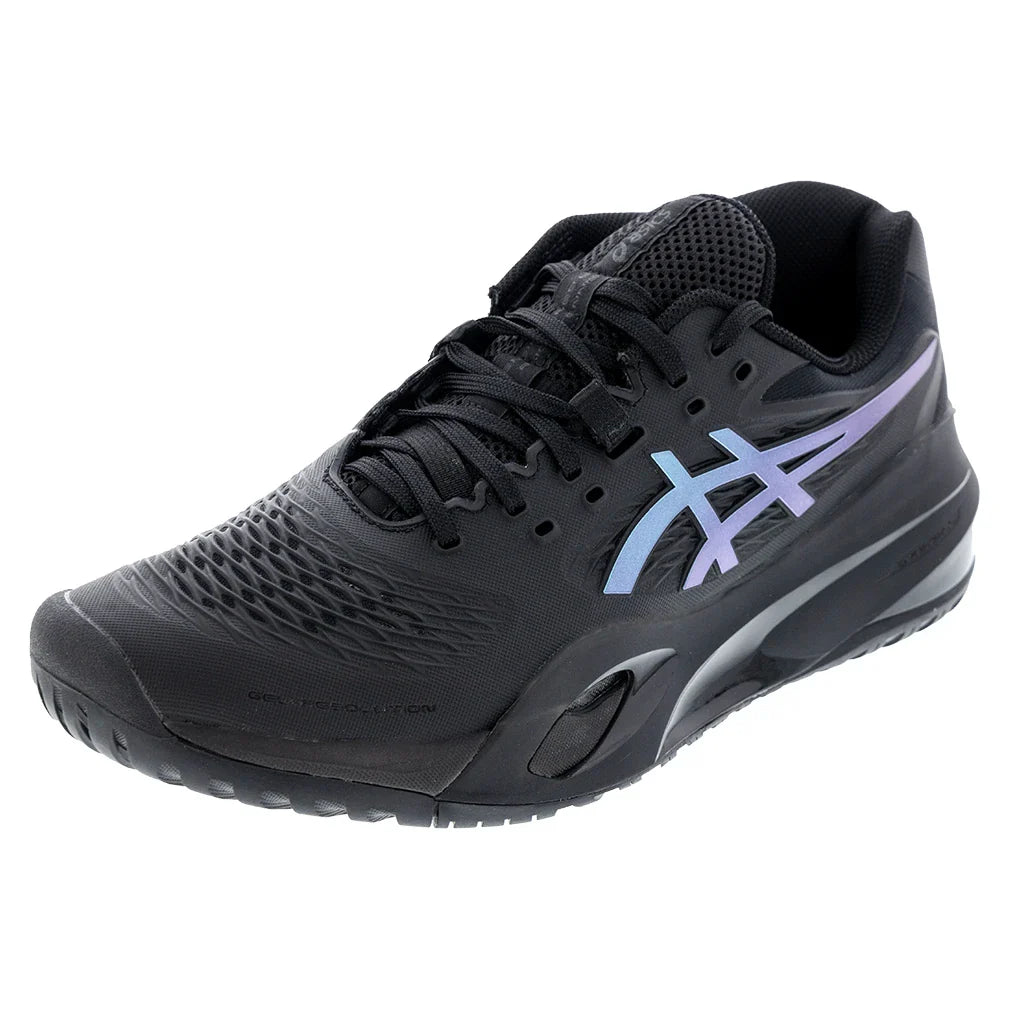 Men's Night Energy GEL-Resolution X Tennis Shoes Black and Prism Blue