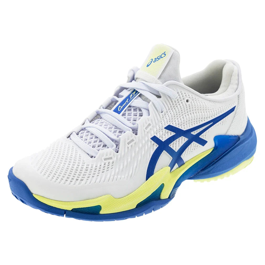 Women's Court FF 3 Tennis Shoes White and Illusion Blue