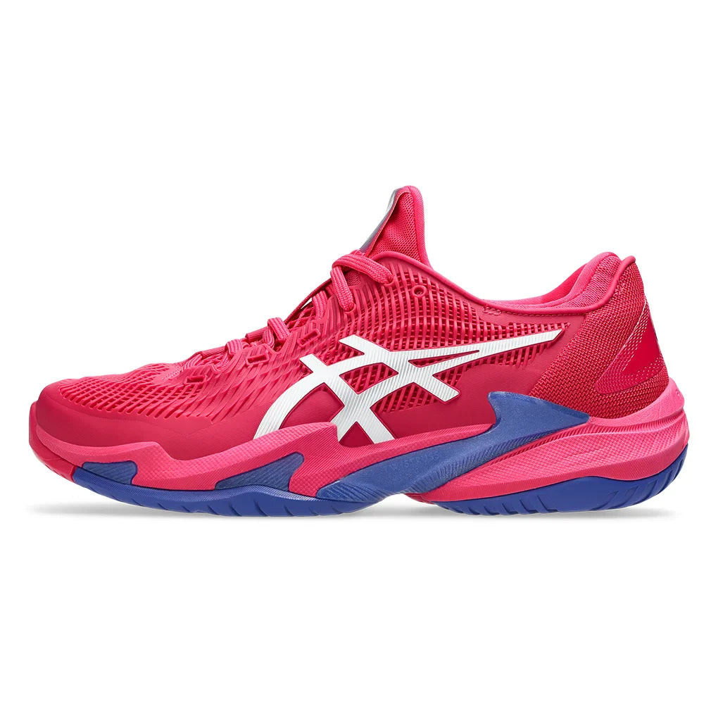 Women's Court FF 3 Tennis Shoes Bright Rose and White