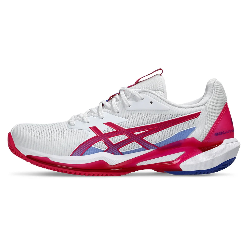 Women's Solution Speed FF 3 Clay Tennis Shoes White and Bright Rose