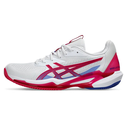 Women's Solution Speed FF 3 Clay Tennis Shoes White and Bright Rose