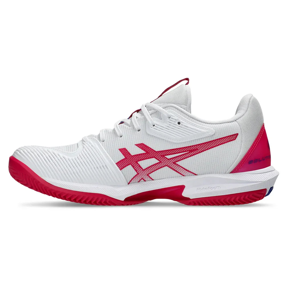 Women's Solution Speed FF 3 Clay Tennis Shoes White and Bright Rose