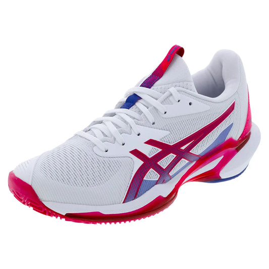 Women's Solution Speed FF 3 Clay Tennis Shoes White and Bright Rose