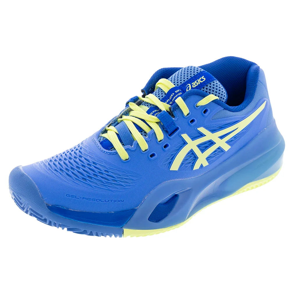 Women's GEL-Resolution X Clay Tennis Shoes Blue Coast and Huddle Yellow