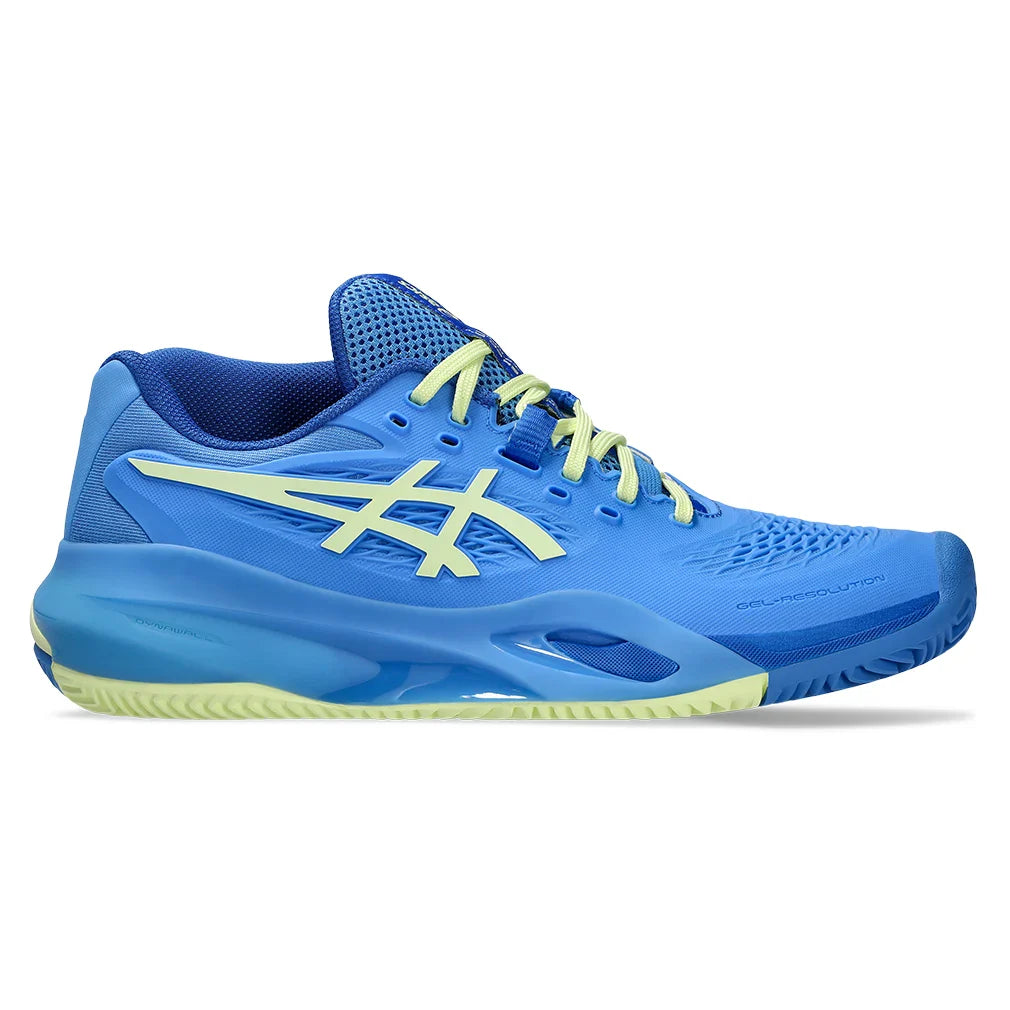 Women's GEL-Resolution X Clay Tennis Shoes Blue Coast and Huddle Yellow