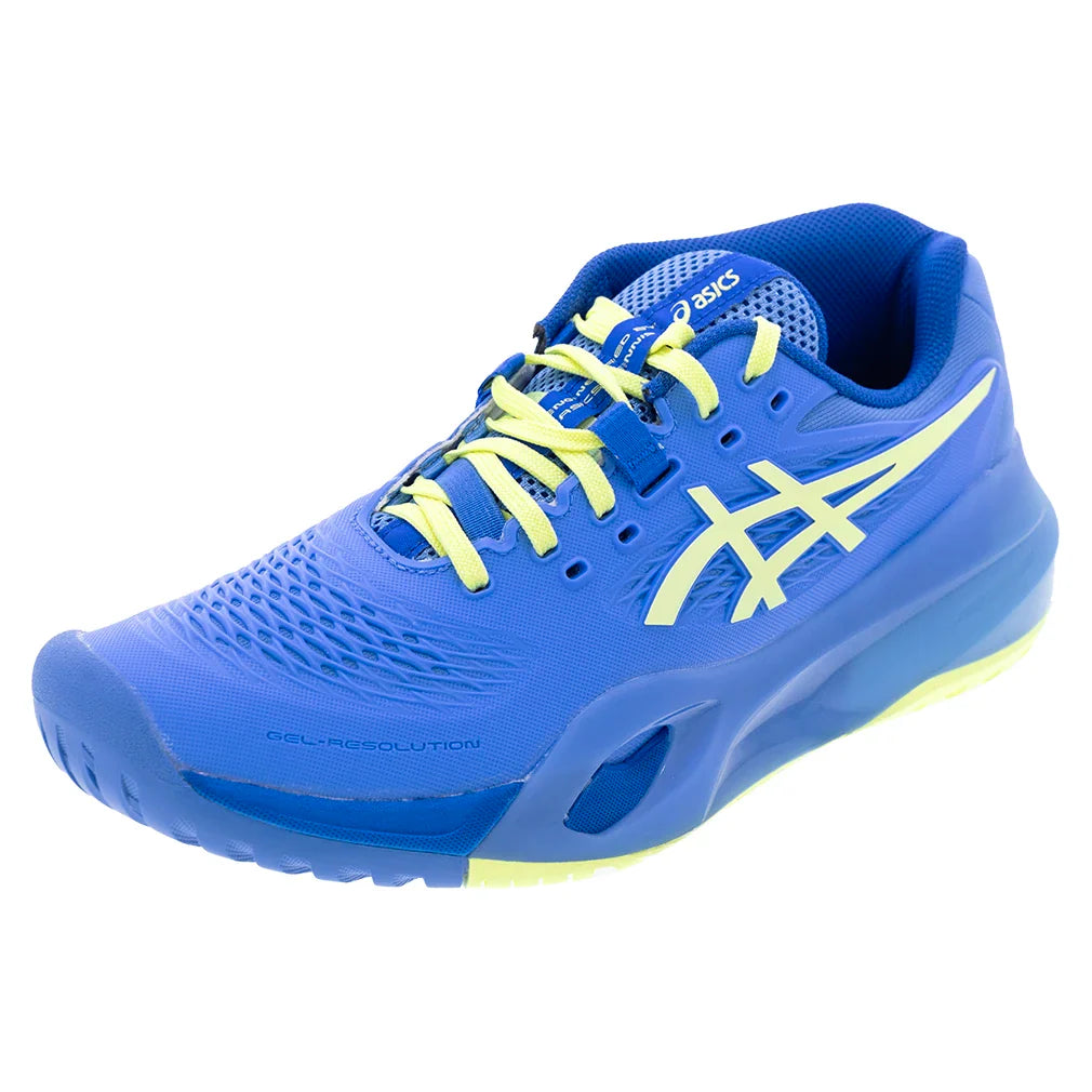 Women's GEL-Resolution X Tennis Shoes Blue Coast and Huddle Yellow
