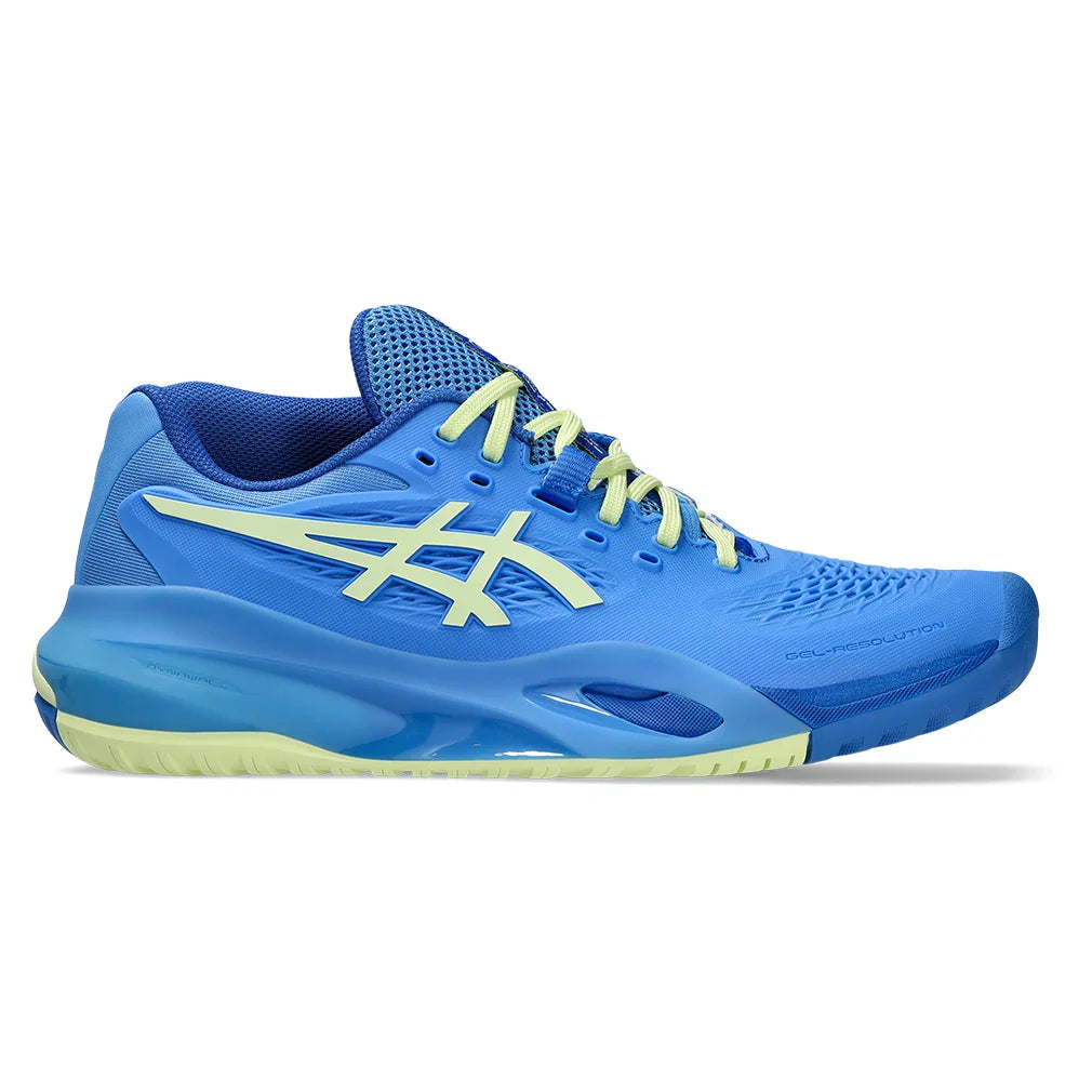 Women's GEL-Resolution X Tennis Shoes Blue Coast and Huddle Yellow