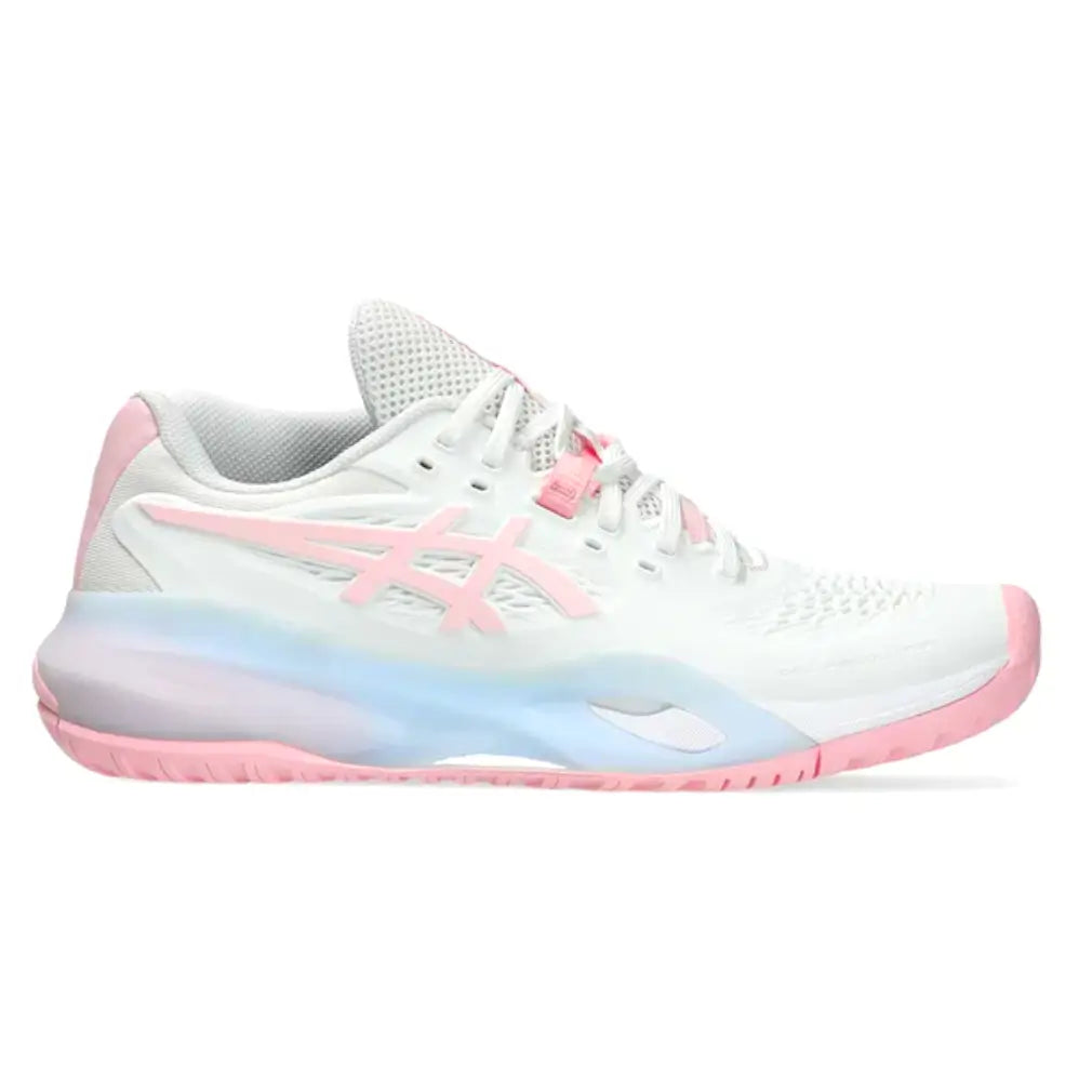 Women's GEL-Resolution X Tennis Shoes White and Pink Salt