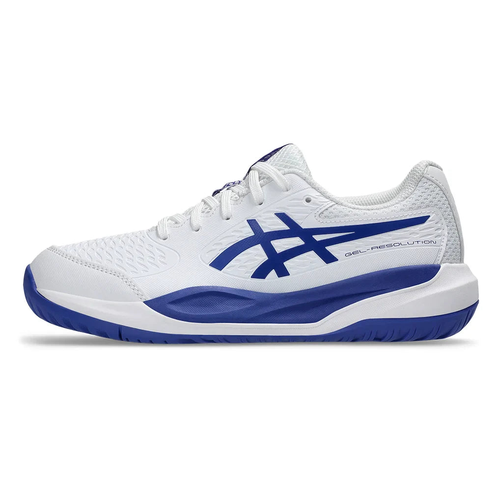 Juniors' GEL-Resolution X GS Tennis Shoes White and Dark Cobalt