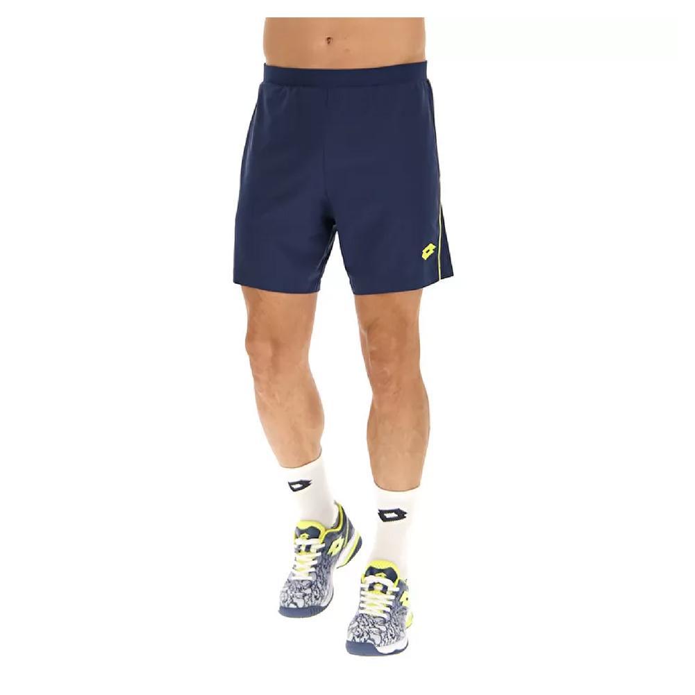 Men's Superrapida V Pickleball Short Dark Denim and Acid Yellow