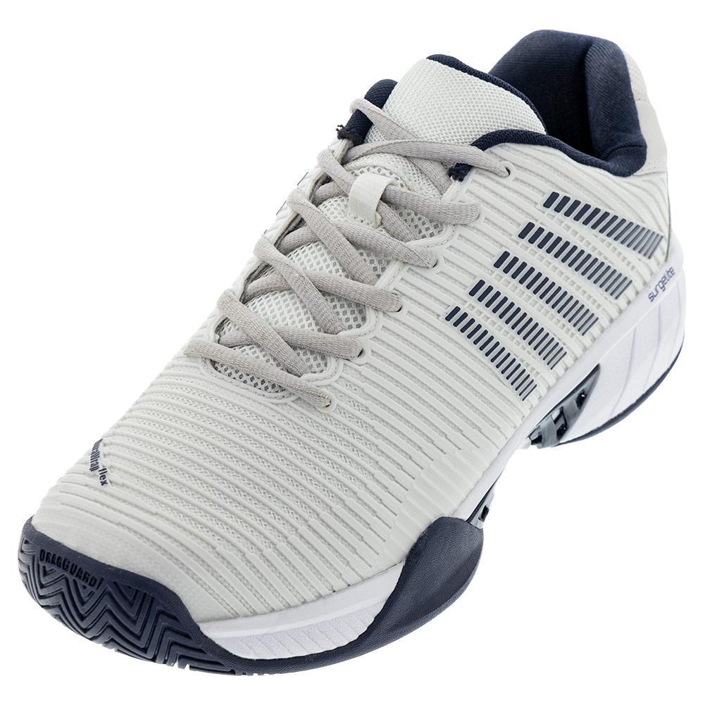 Juniors' Hypercourt Express 2 Tennis Shoes Gray White Peacoat