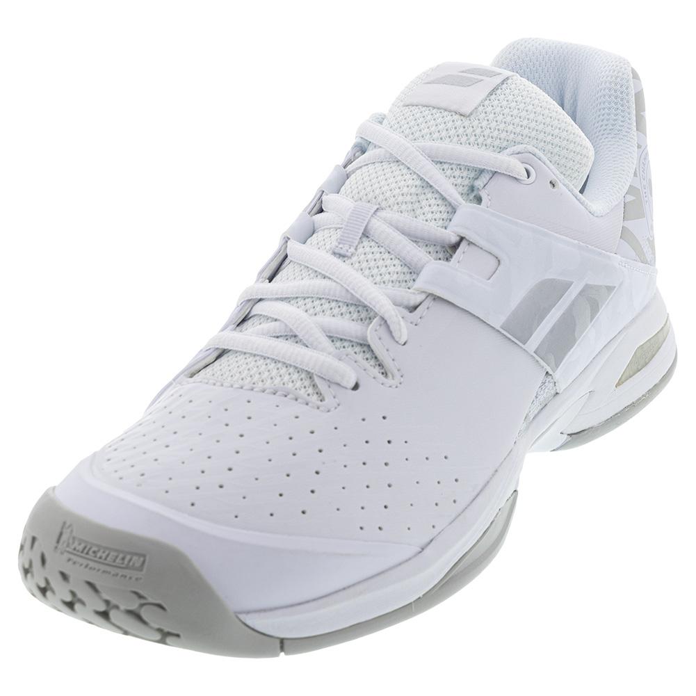 Juniors' Propulse AC Tennis Shoes White and Silver