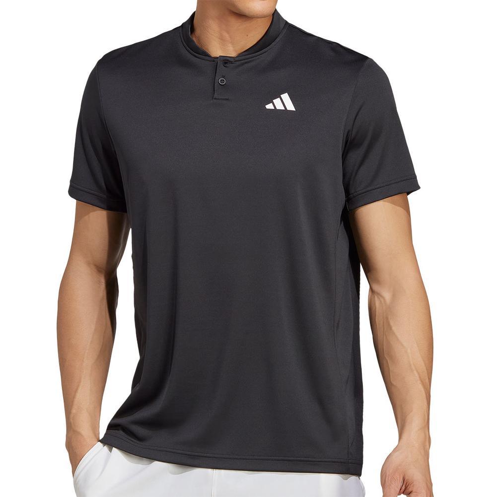 Men's Club Henley Tennis Top Black