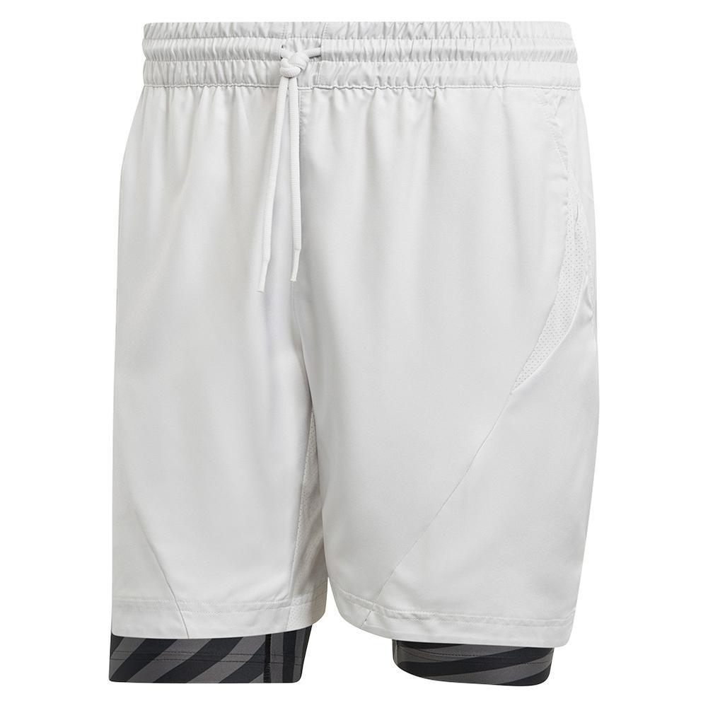 Men's 2N1 Pro Tennis Short Grey One