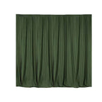 2 Pack Olive Green Scuba Polyester Event Curtain Drapes, Durable Flame Resistant Backdrop Event Panels Wrinkle Free with Rod Pockets - 10ftx10ft