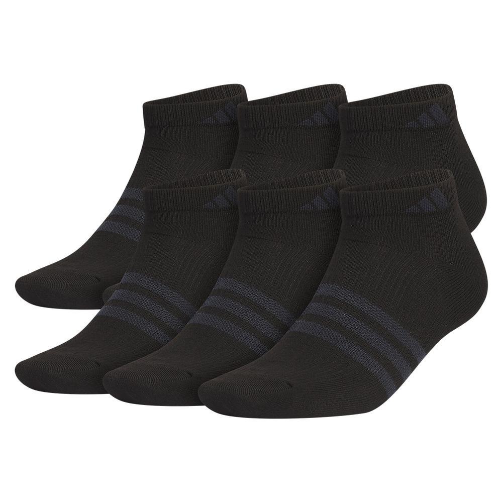 Men's Superlite 3.0 6 Pack Low Cut Tennis Socks Black and Night Grey