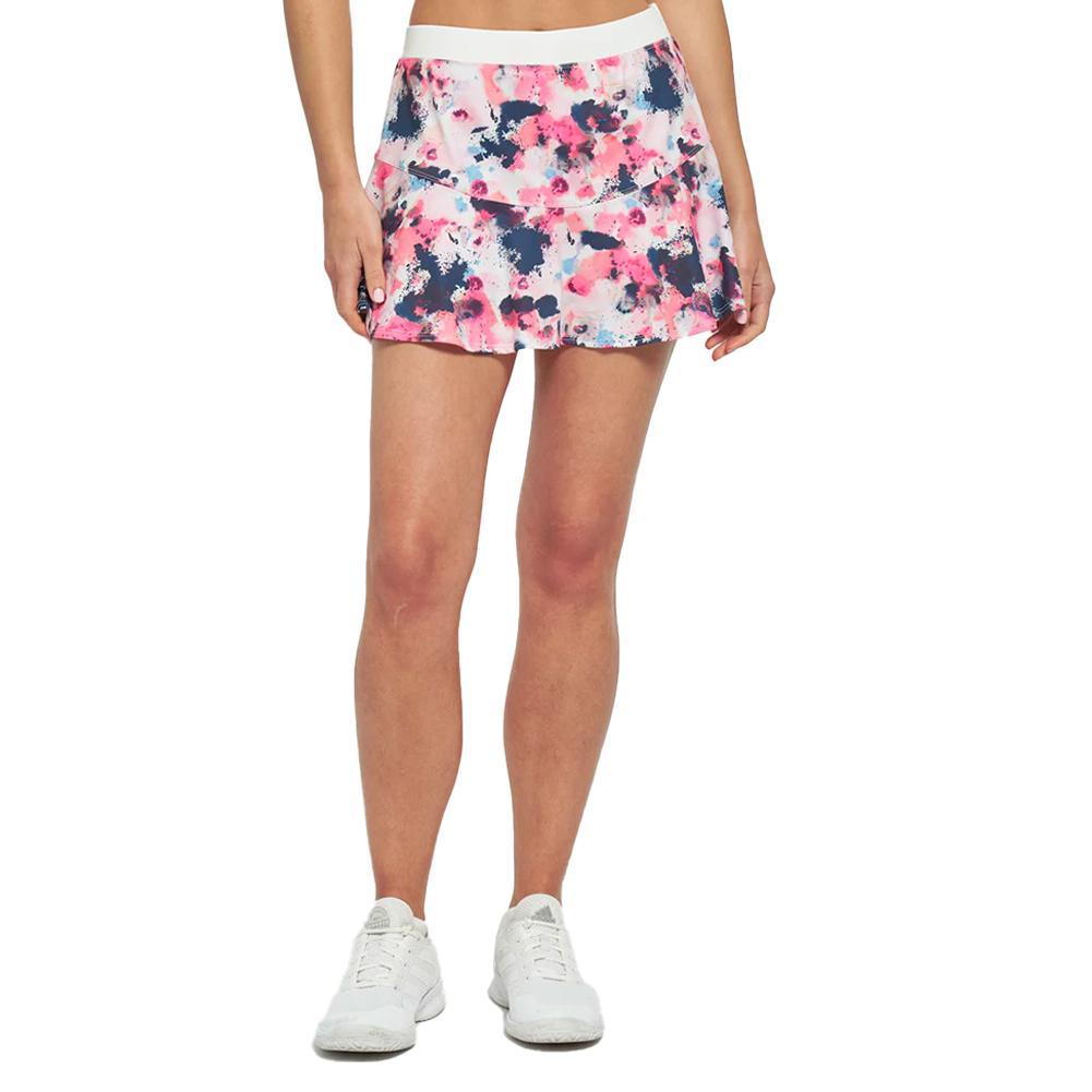 Women's Dash 13 Inch Tennis Skort Spring Splatter and White