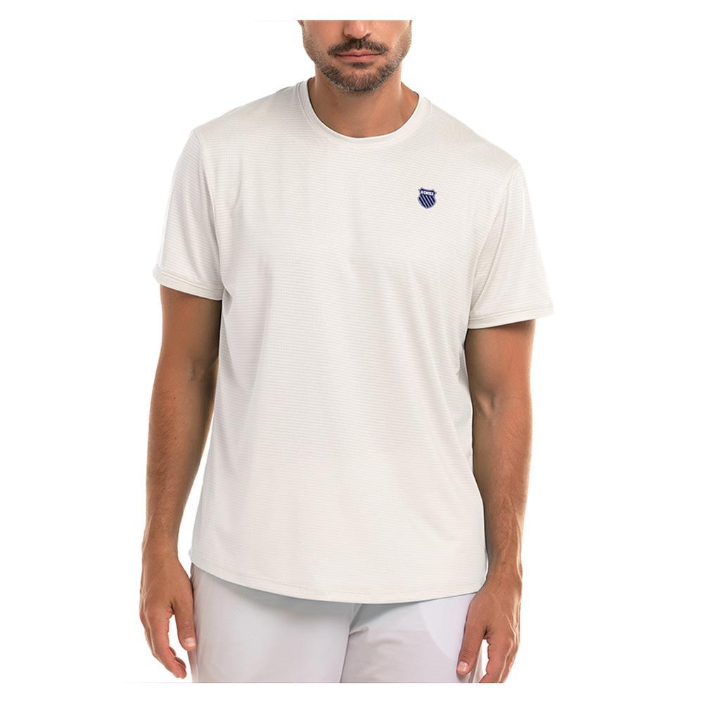 Men's Grid Short Sleeve Tennis Top