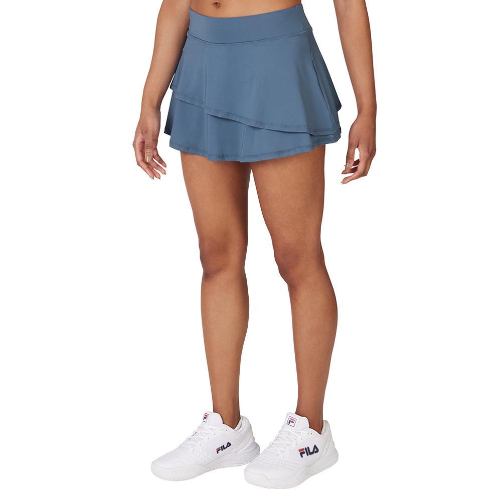 Women's Double Tier Court Tennis Skort Elemental Blue