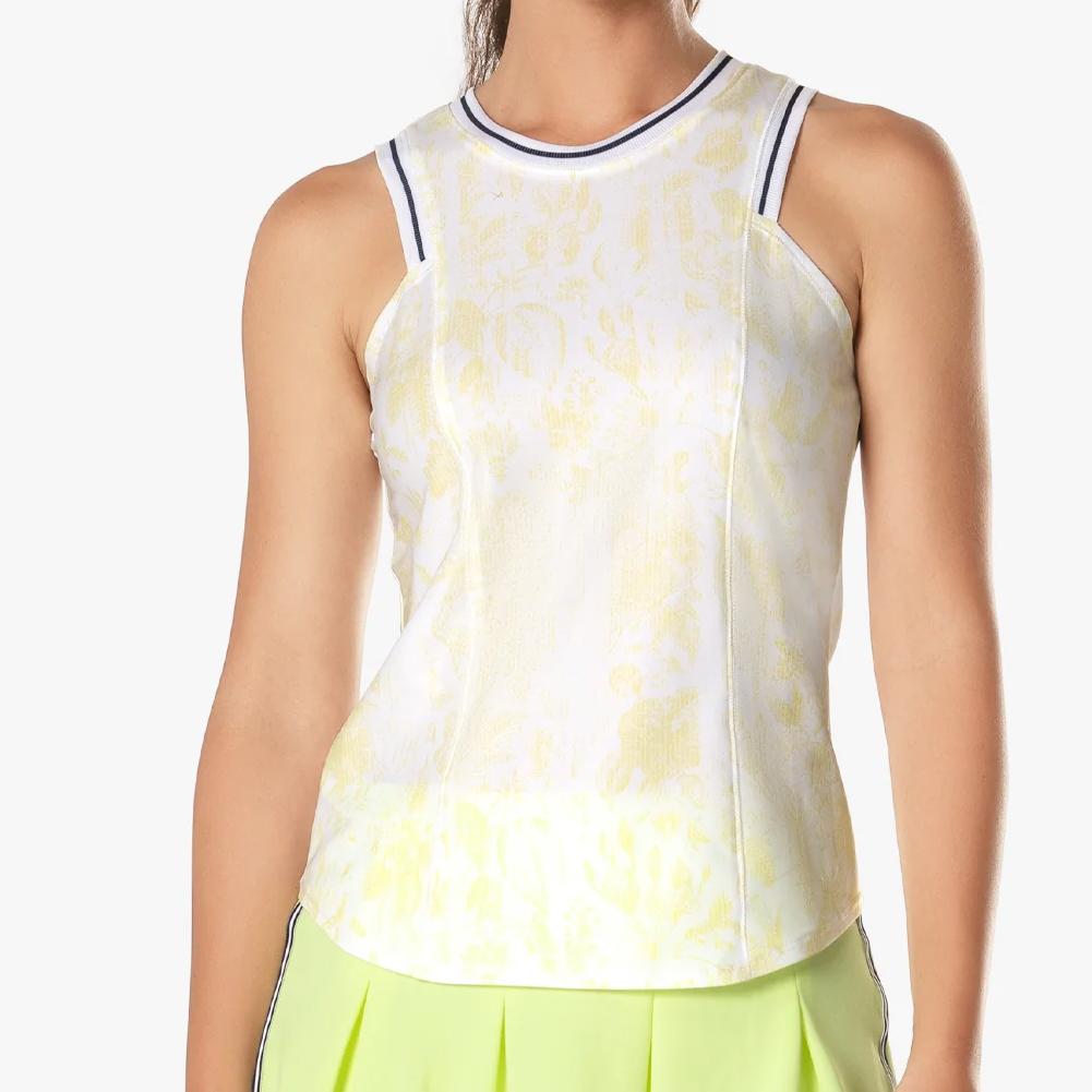 Women's Electric Toile Tennis Tank Lemon Frost
