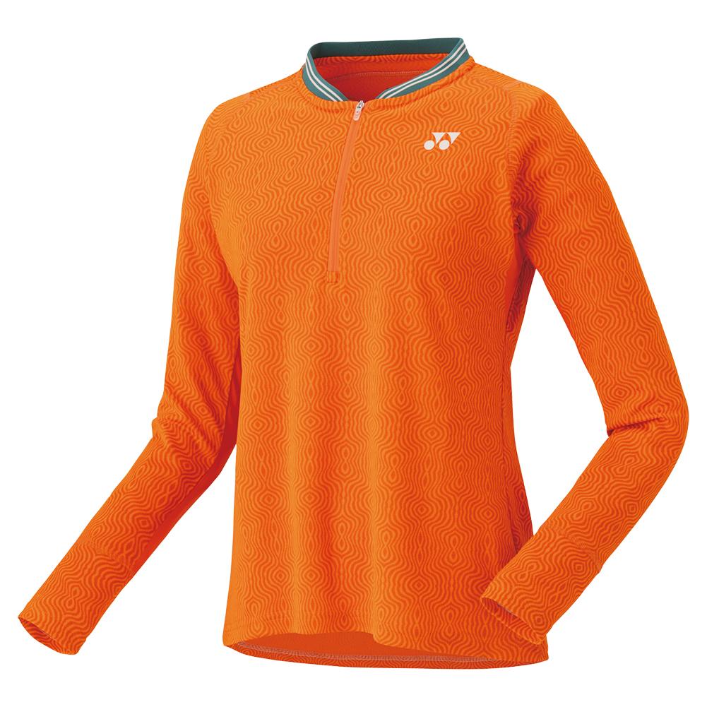 Womens Paris Longsleeve Tennis Top Bright Orange