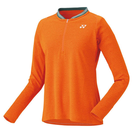 Womens Paris Longsleeve Tennis Top Bright Orange