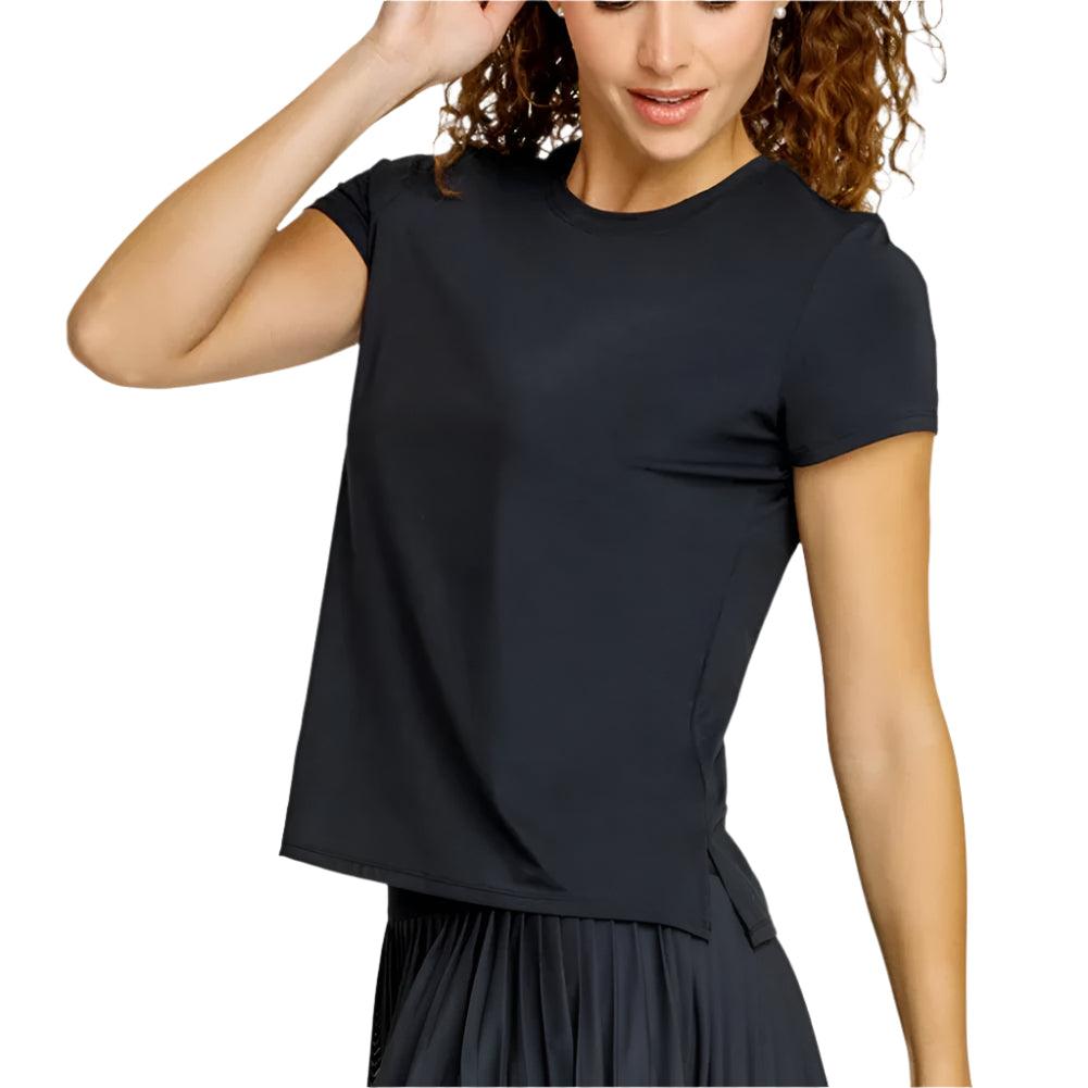 Women's Bijou Short Sleeve Tennis Top Onyx