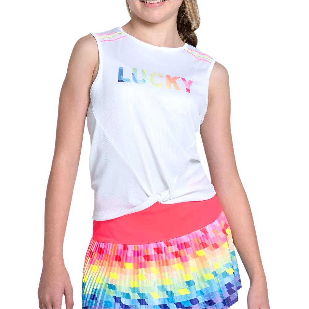 Girls'Love In Color Tennis Tank Rainbow