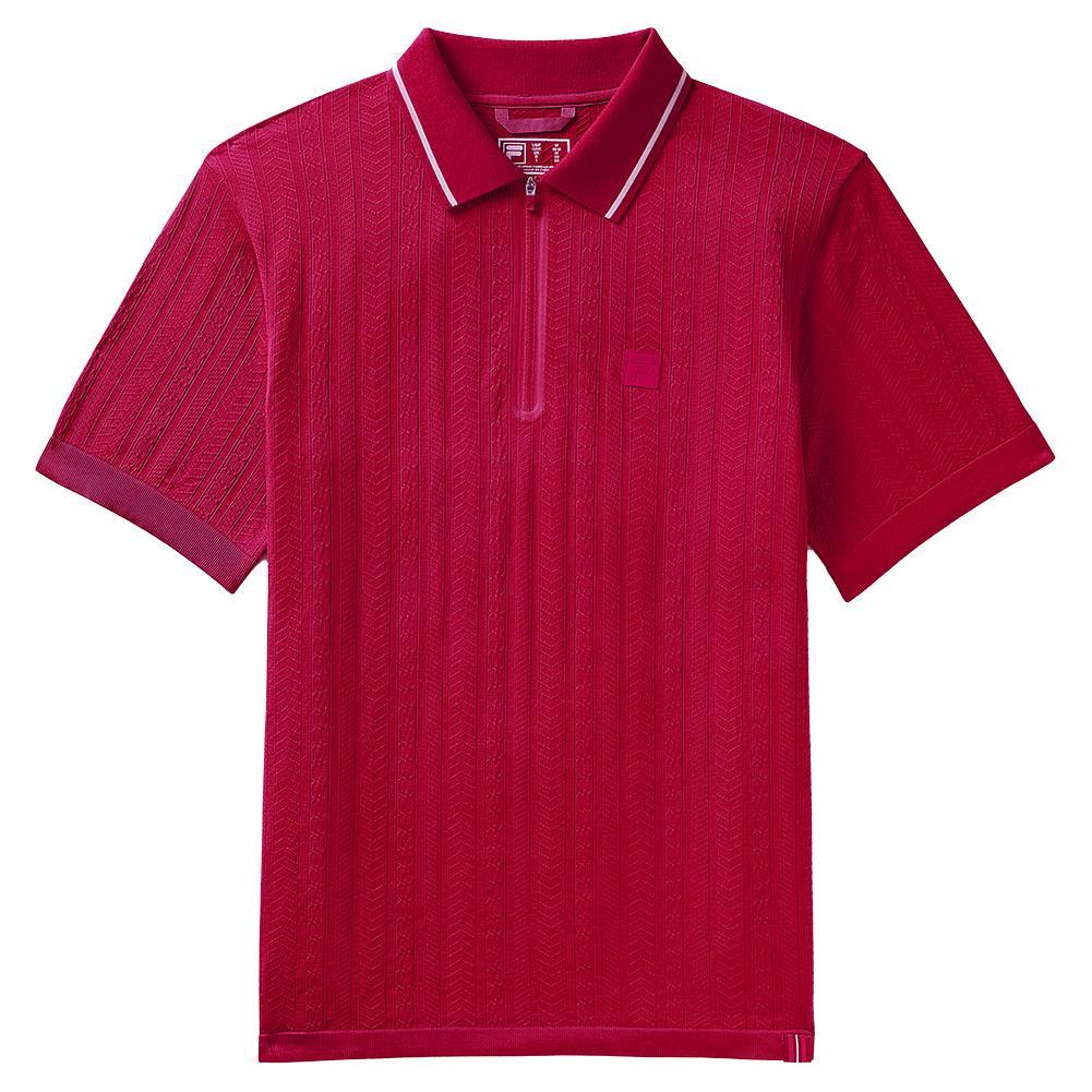 Mens Challenger Cable Zip Tennis Polo