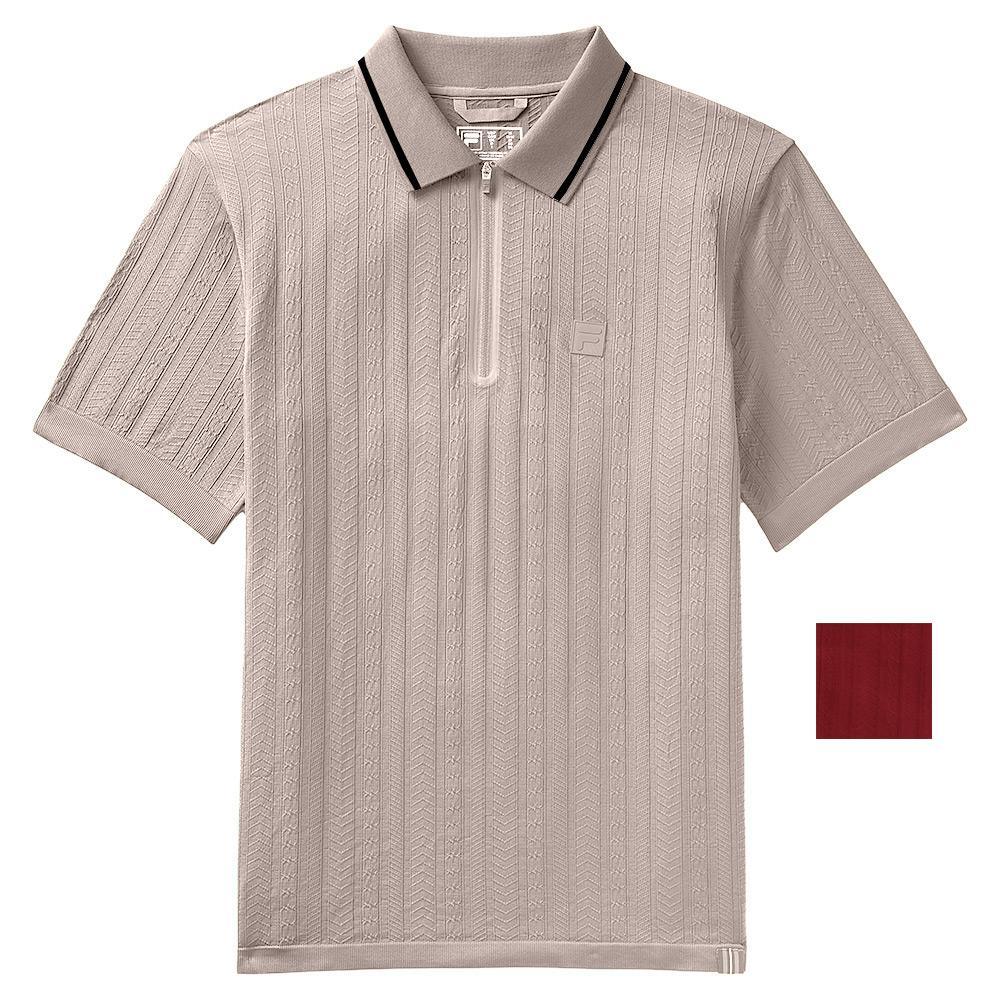 Mens Challenger Cable Zip Tennis Polo