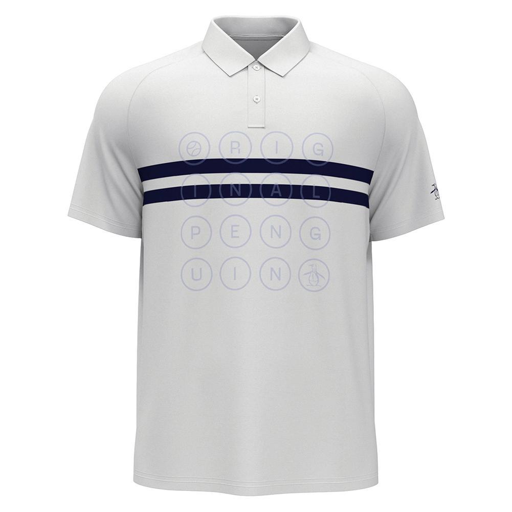 Men's Performance Block Tennis Polo with Gusset Bright White