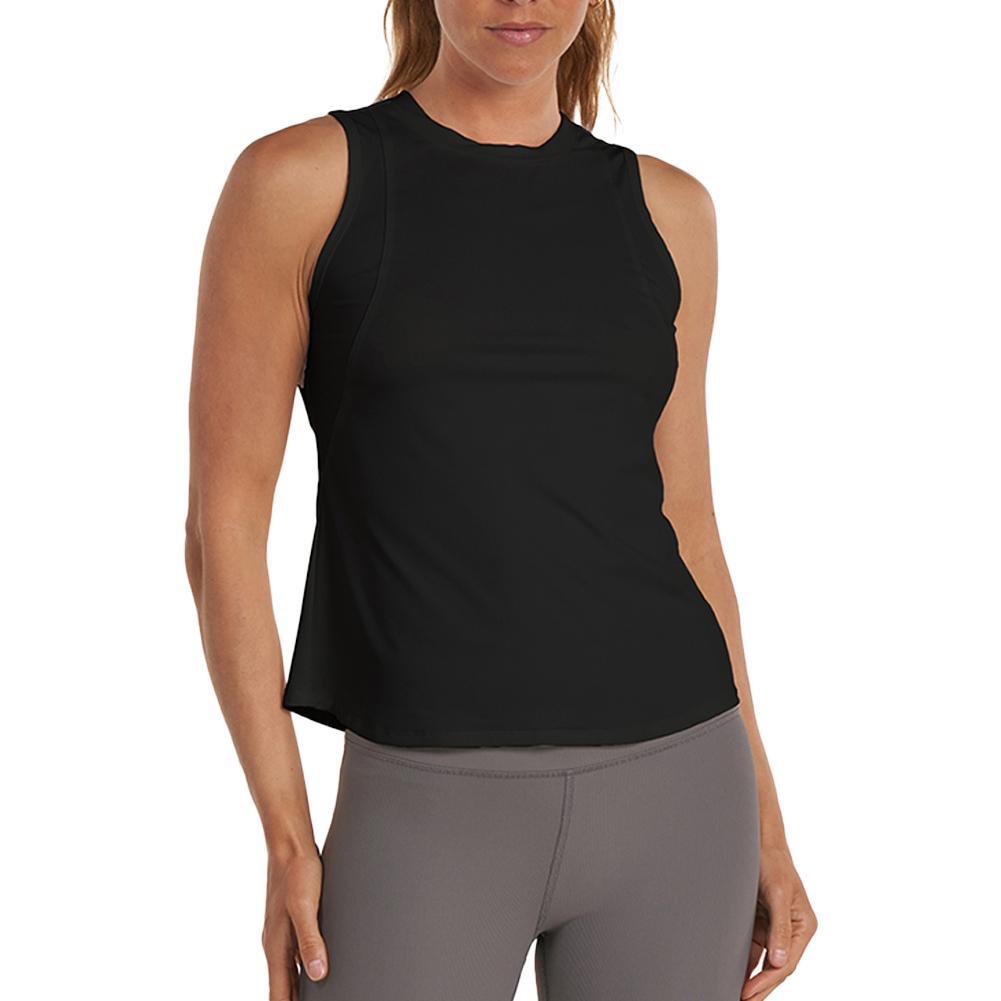 Women's Performance Tennis Tank Black