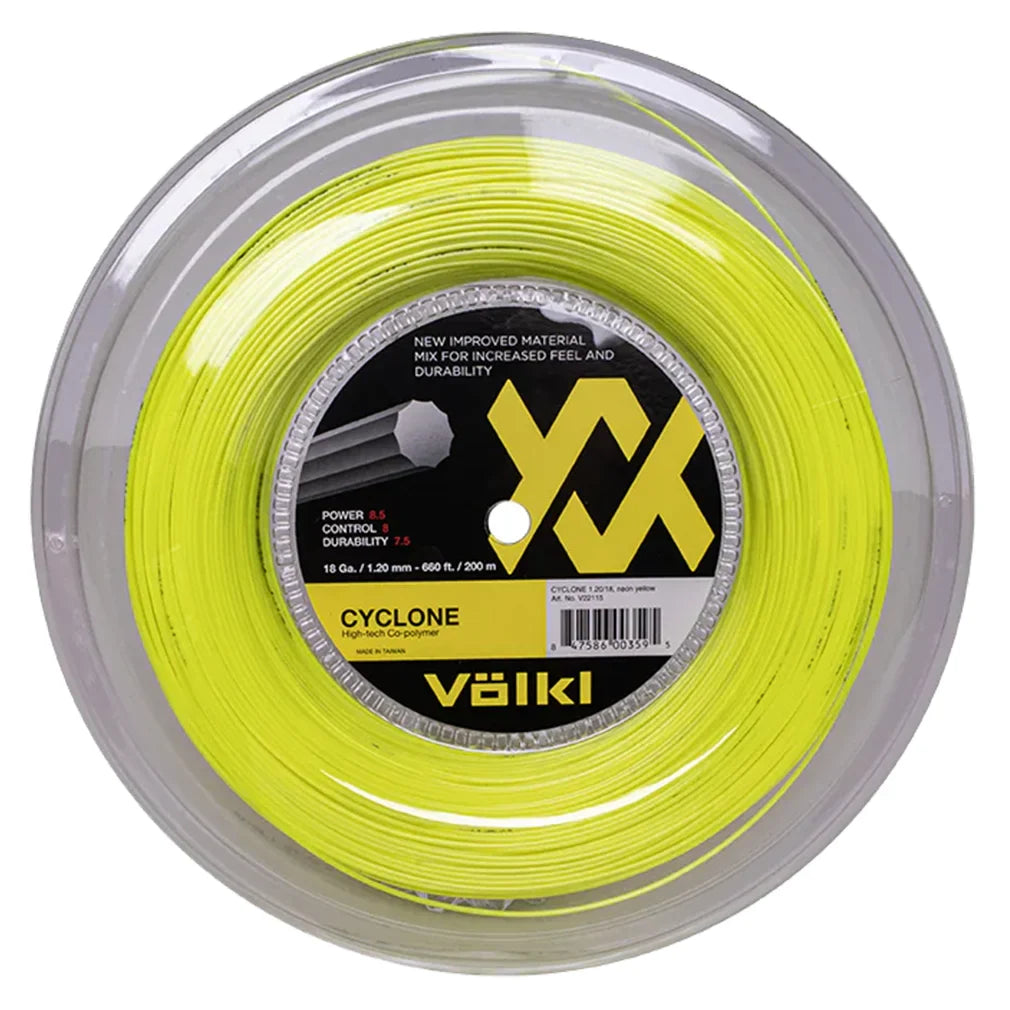 Cyclone 18G Neon Yellow Tennis String Reel