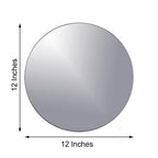 4-Pack Hanging Wall Decor Round Glass Mirror Table Centerpiece - Decorative Reflective Display 12"