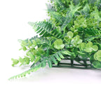 12 Sq. ft. Artificial Boston Fern Eucalyptus Boxwood Greenery Garden Wall, Grass Backdrop Mat, Indoor Outdoor UV Protected Assorted Foliage - 4 Panels - Bell Racket Store