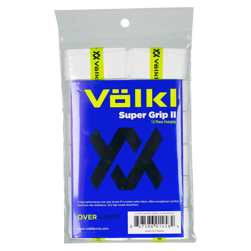 Super Grip II Tennis Overgrip 12 Pack White