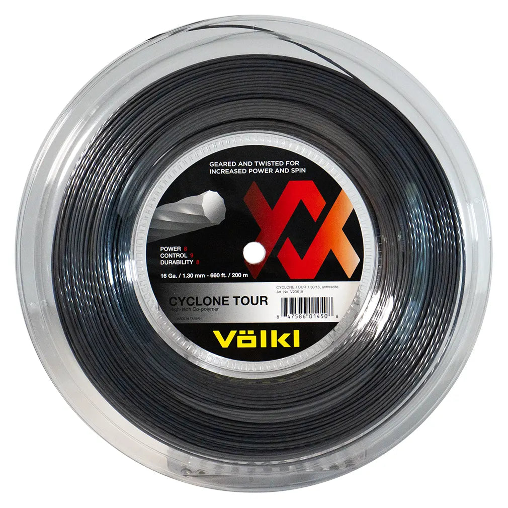 Cyclone Tour 16G Reel Tennis String Anthracite
