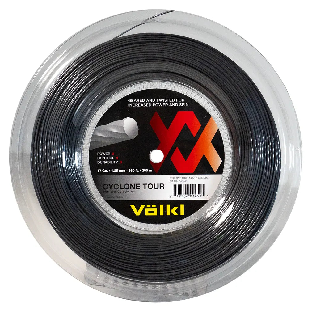 Cyclone Tour 17G Reel Tennis String Anthracite
