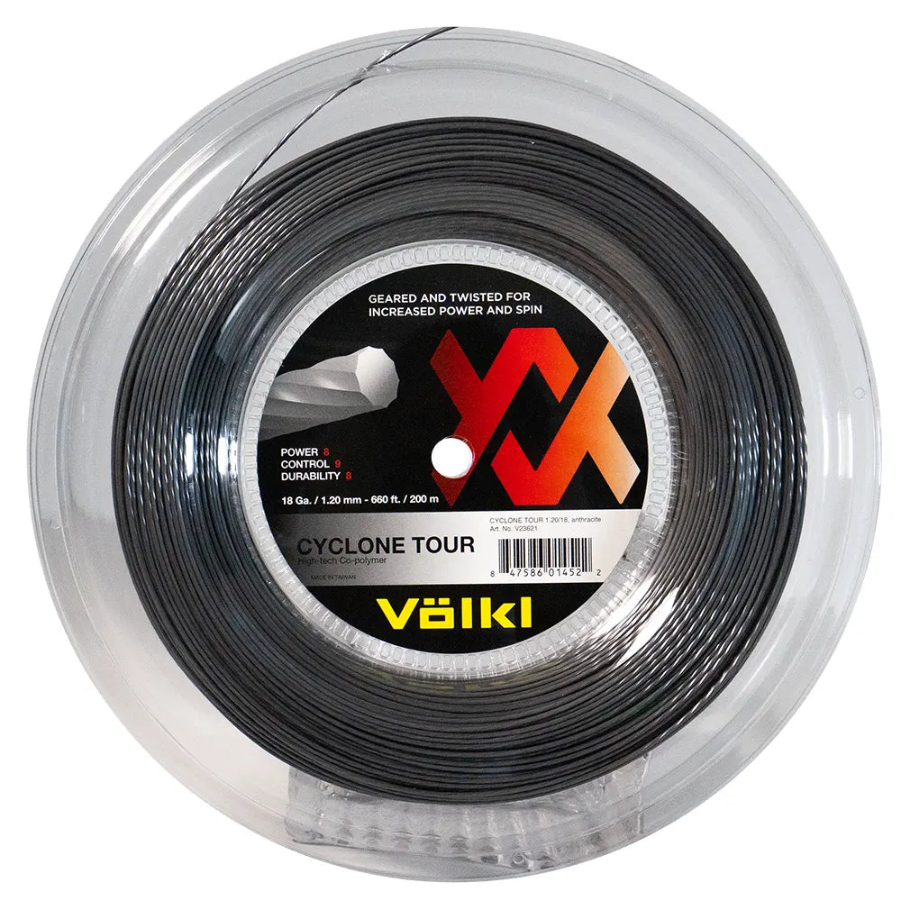 Cyclone Tour 18G Reel Tennis String Anthracite