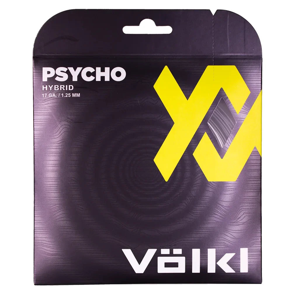 Psycho Hybrid 17G Tennis String Black and Silver