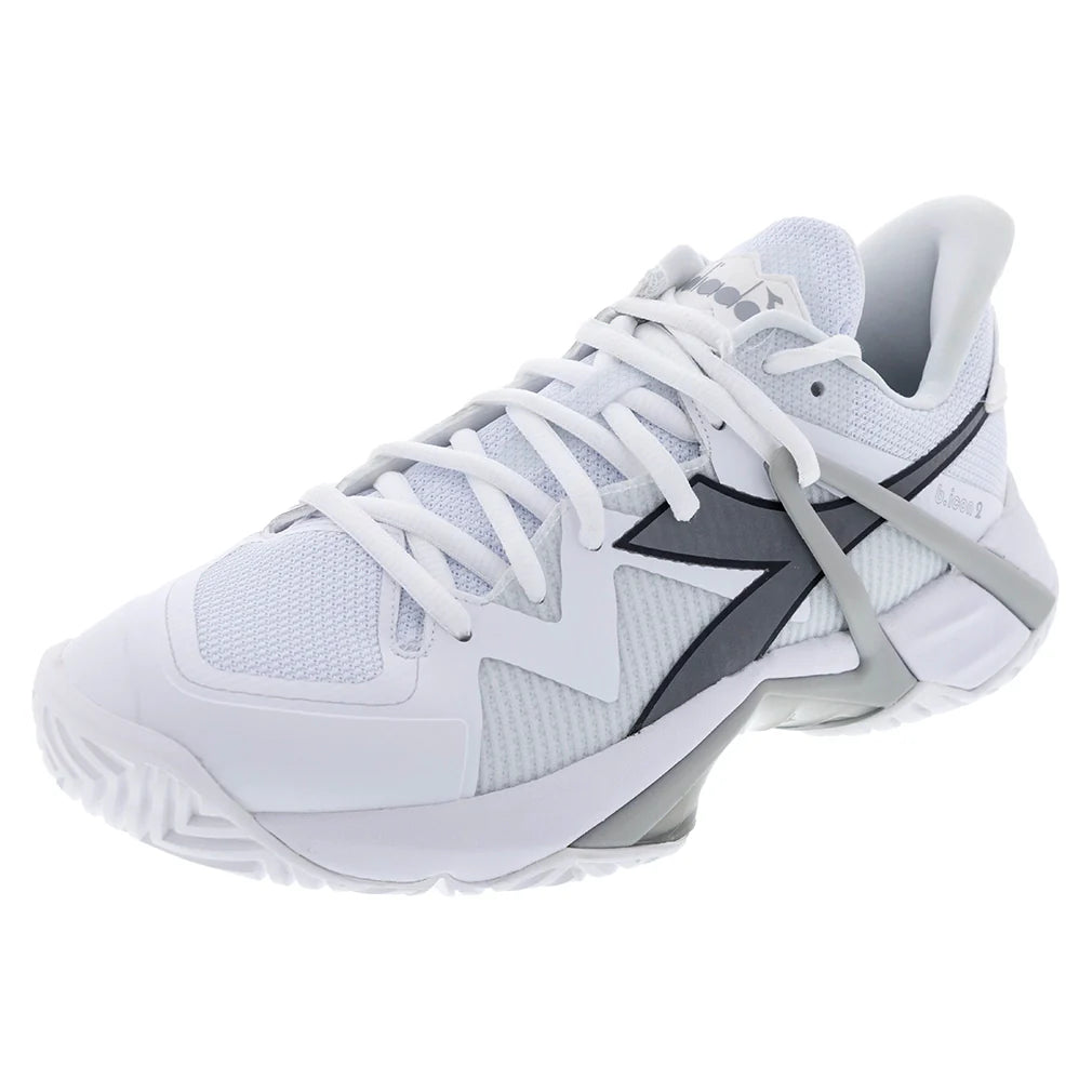 Men's B.Icon 2 AG Tennis Shoes White and Silver