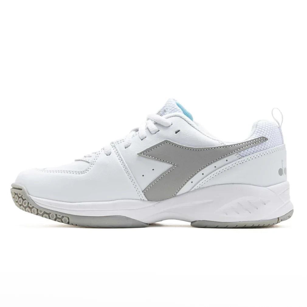 Juniors' S. Challenge 5 SL Tennis Shoes White and Silver